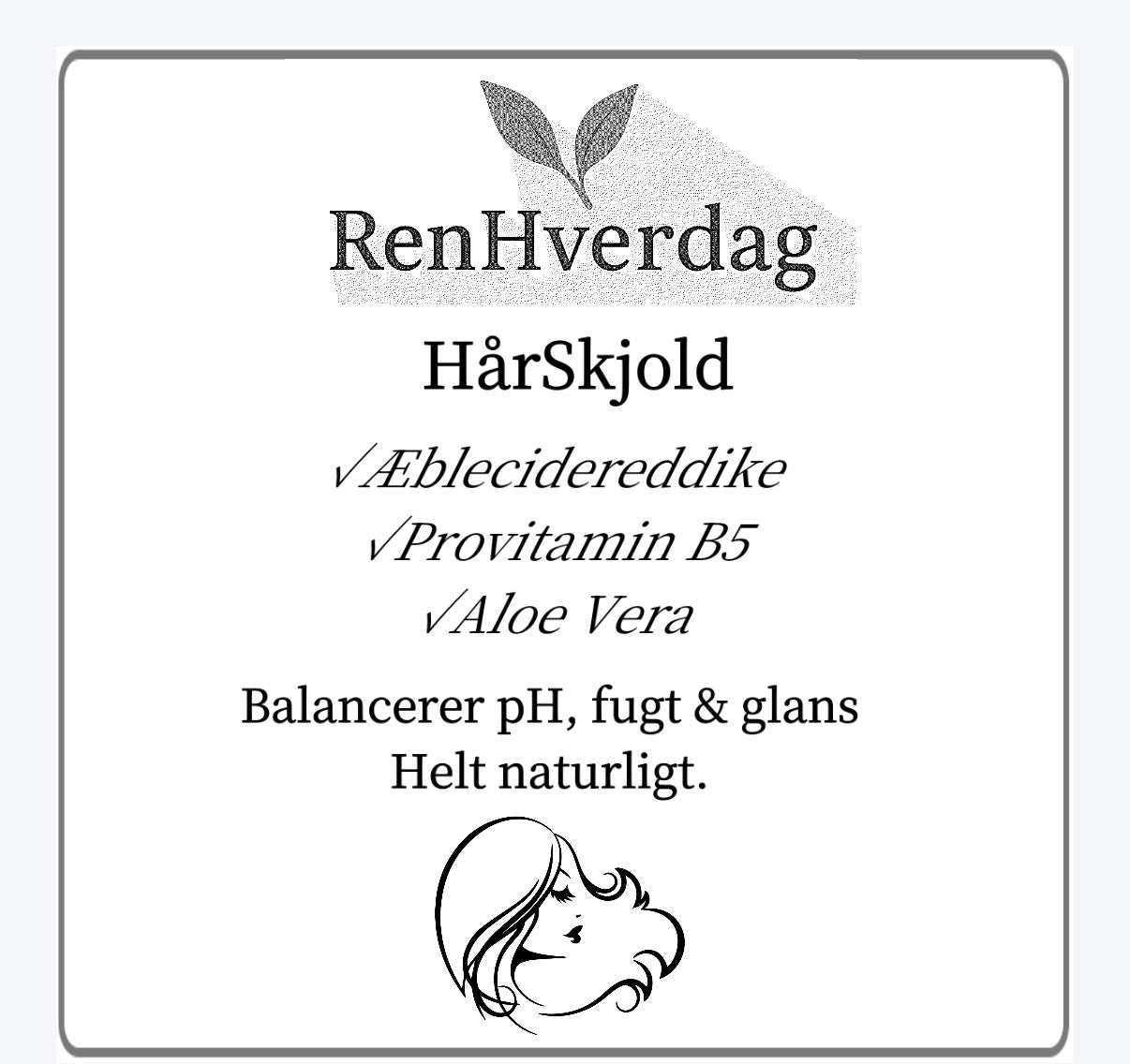 Naturlig Leave-in med Æblecidereddike